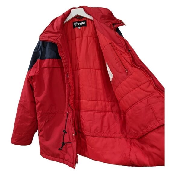 Vintage Fera Men's Red & Navy Blue Snow Jacket Size L - Picture 4 of 7